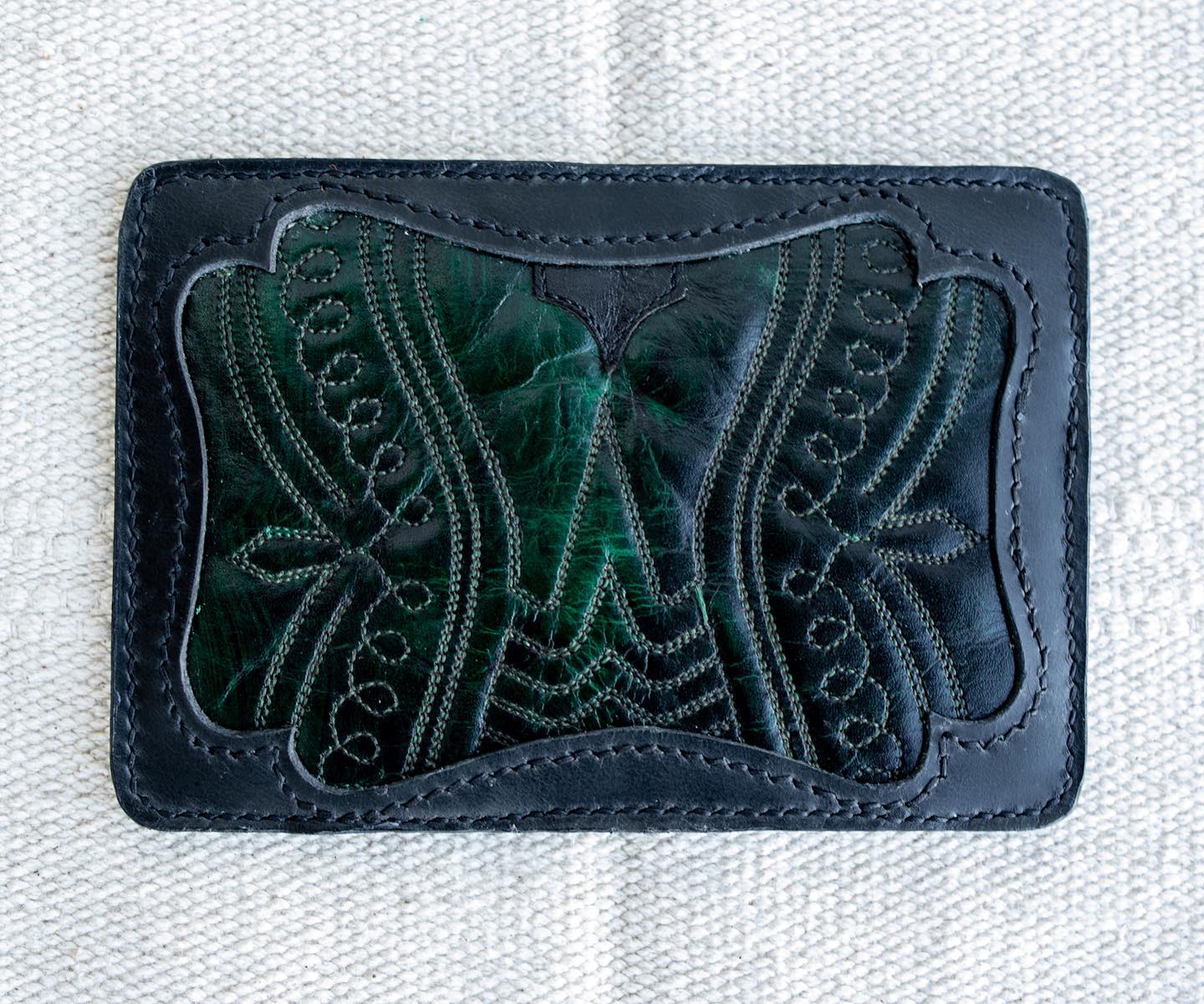 COWBOY BOOT BIFOLD WALLET // GREEN