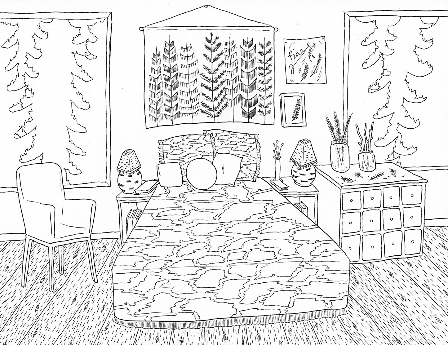 COLOURING BOOK - ATKINS: BEDROOM