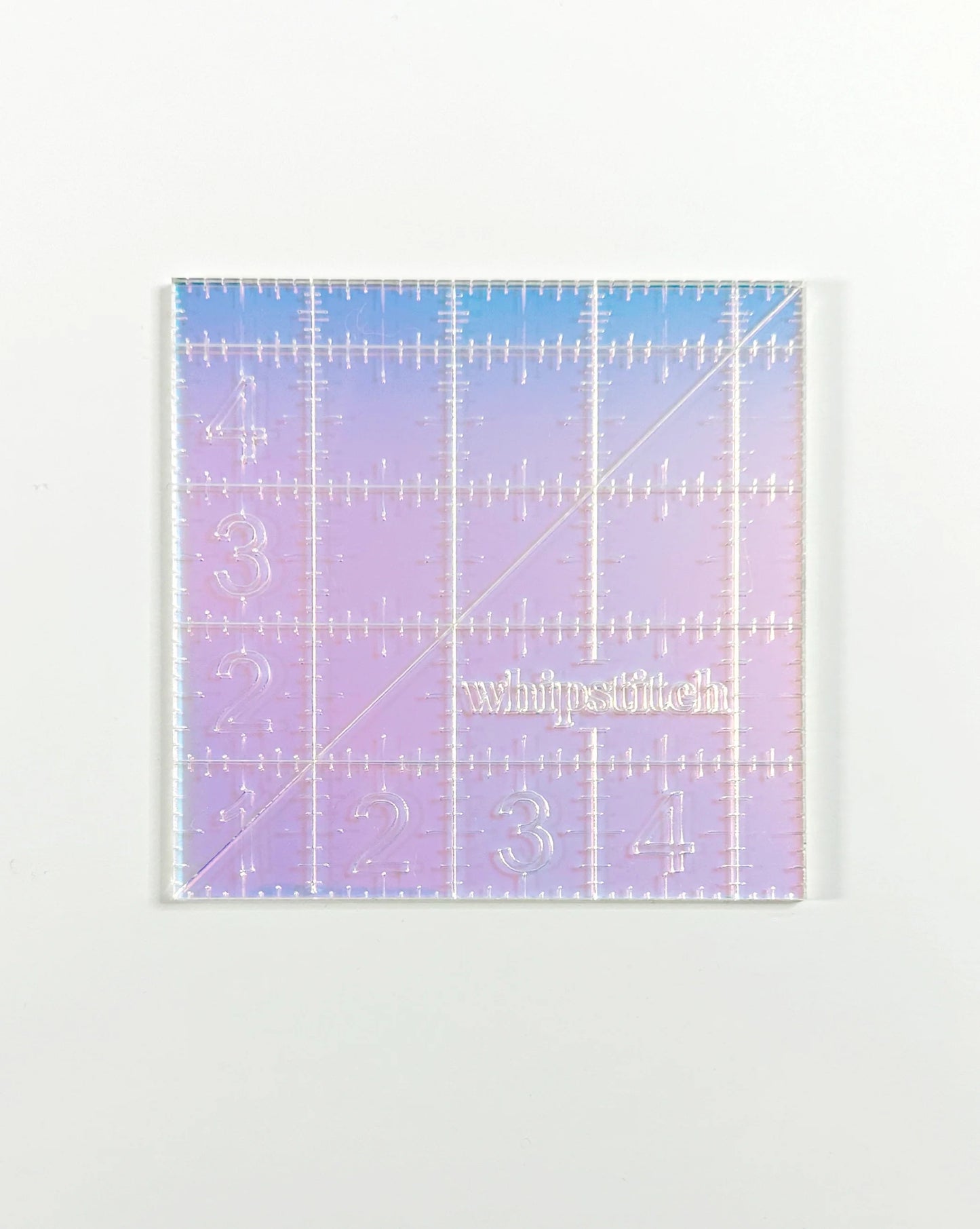 4.5 IN SQUARE IRIDESCENT QUILTING RULER