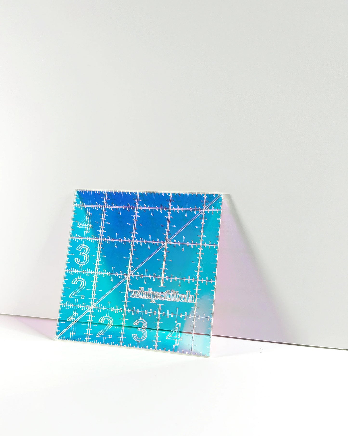 4.5 IN SQUARE IRIDESCENT QUILTING RULER
