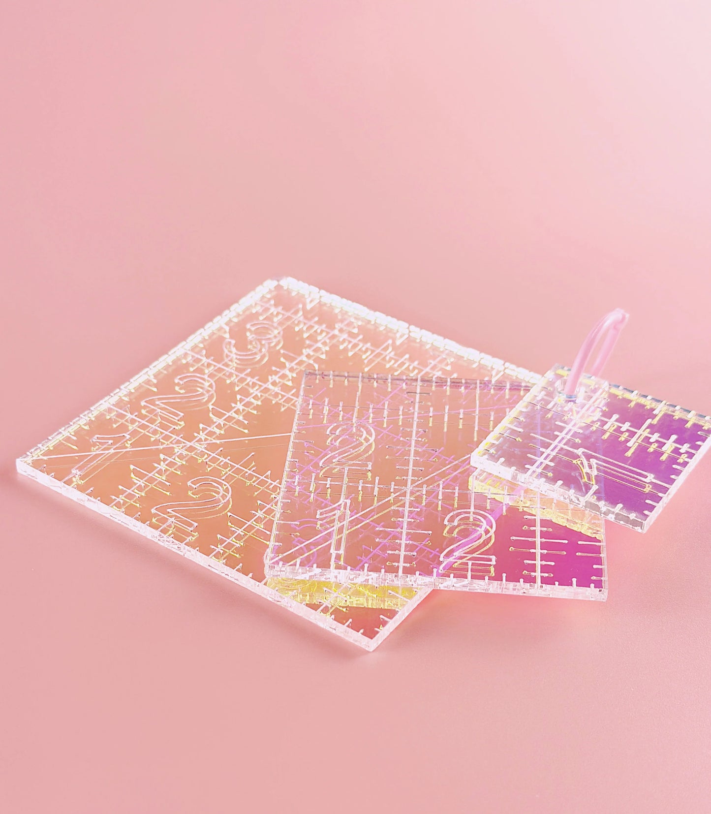 MINI-SQUARE SET IRIDESCENT QUILTING RULER