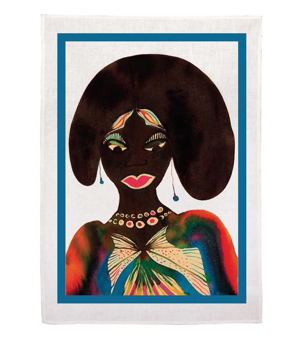 AFROMUSES COUPLE (WOMAN) TEA TOWEL // CHRIS OFILI