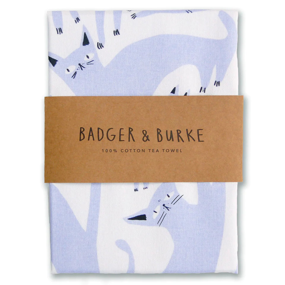 LAVENDER CATS TEA TOWEL