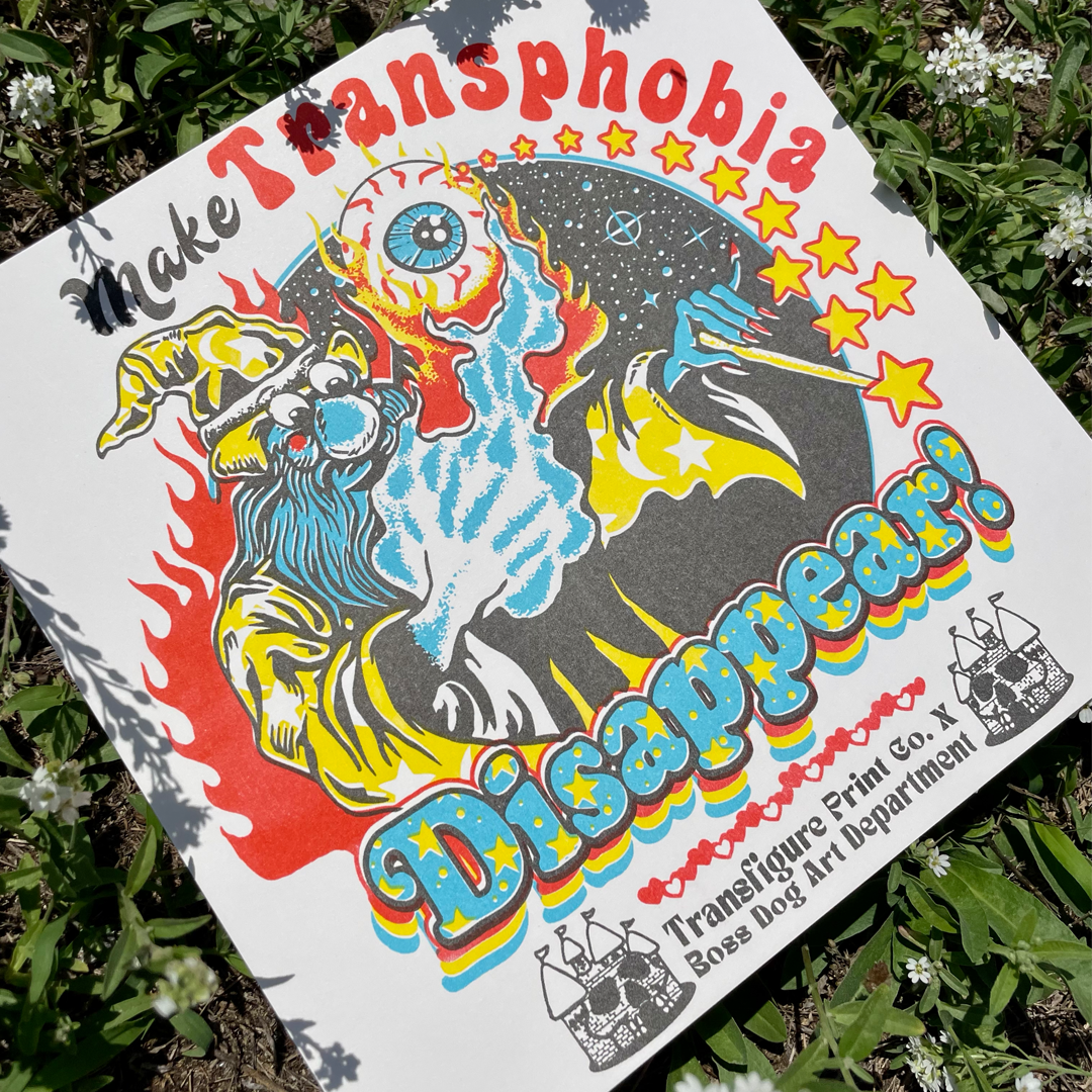MAKE TRANSPHOBIA DISAPPEAR // STICKER