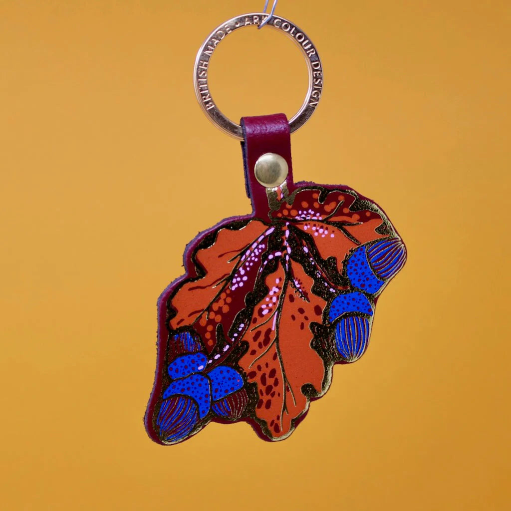 ACORN KEY FOB // DARK RED