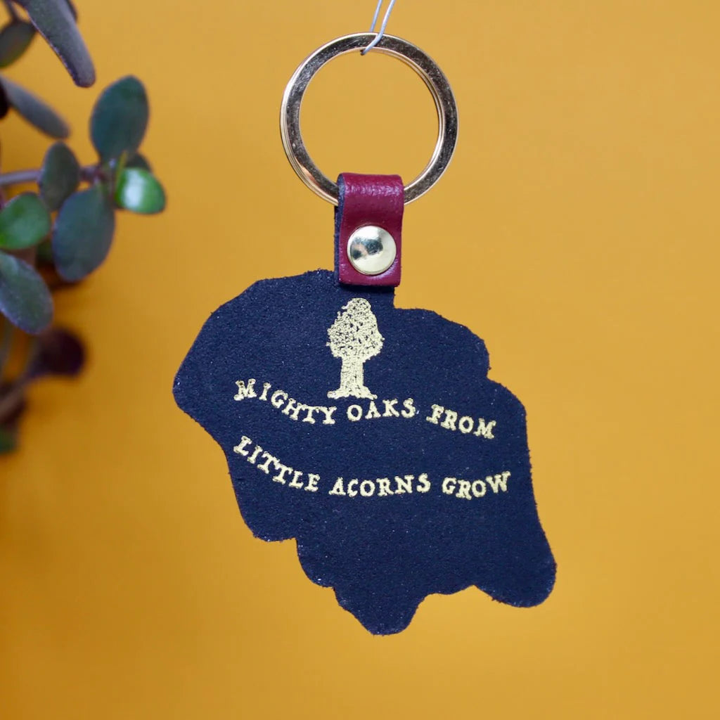 ACORN KEY FOB // DARK RED
