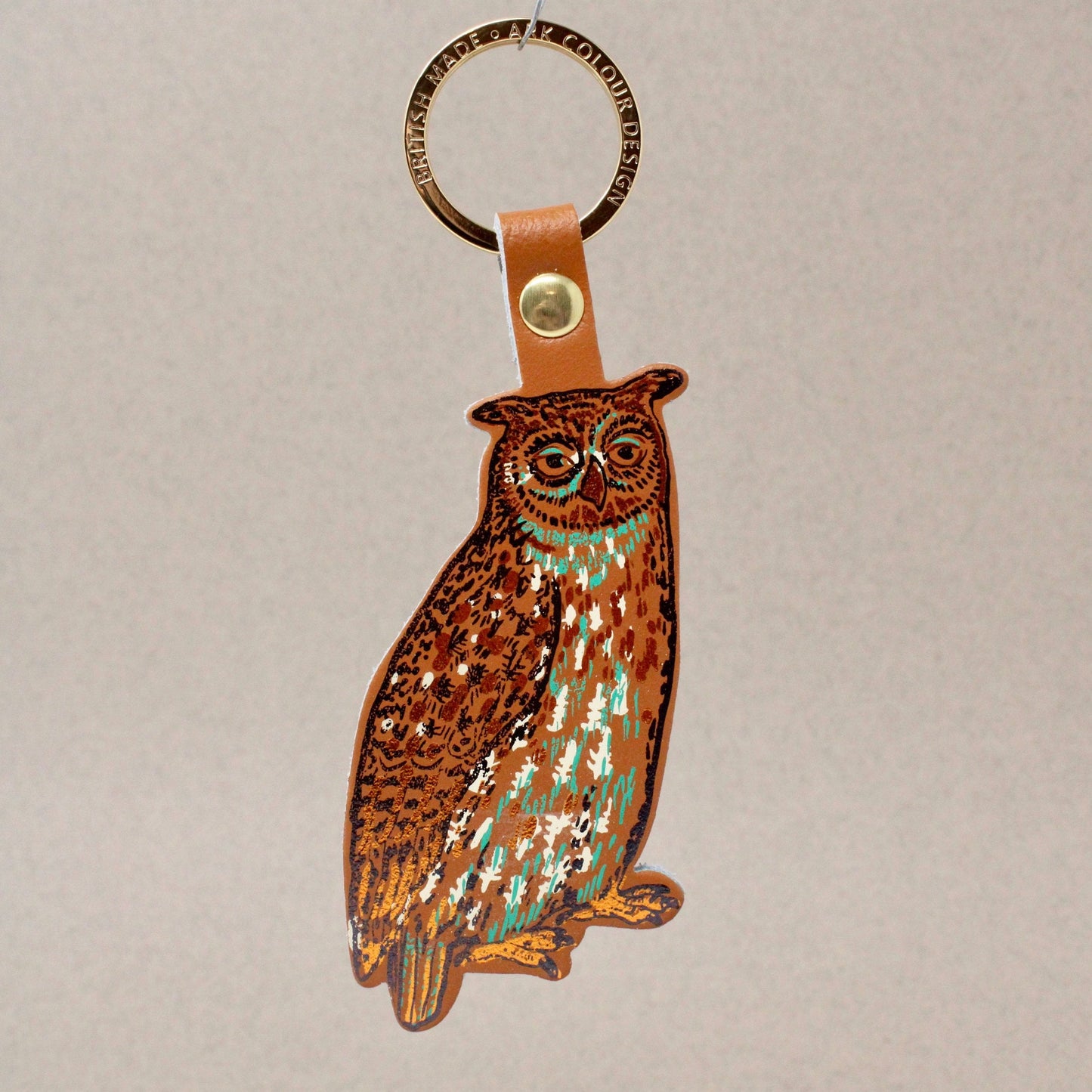 NOCTURNAL OWL KEY FOB // BURNT ORANGE