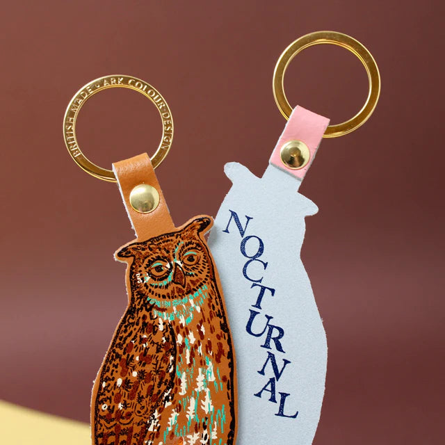 NOCTURNAL OWL KEY FOB // BURNT ORANGE