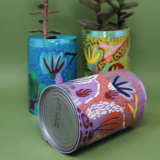 NATURE GARDEN LEATHER POT WRAP // LILAC