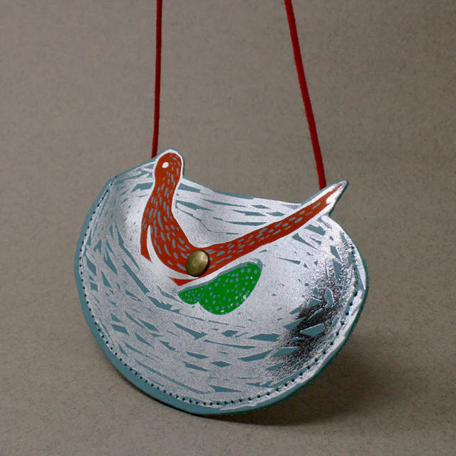 NESTING BIRD POCKET PURSE // HERITAGE BLUE