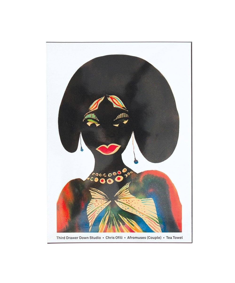 AFROMUSES COUPLE (WOMAN) TEA TOWEL // CHRIS OFILI