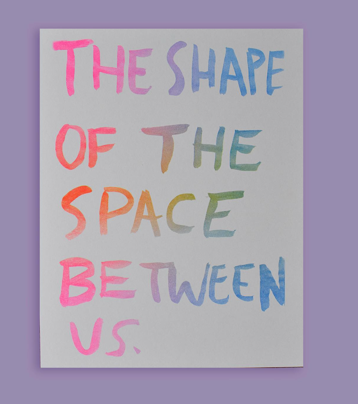 THE SHAPE OF SPACE PRINT // ZOE KREYE