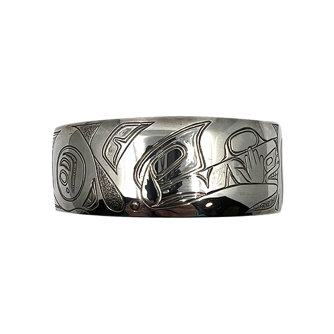 SILVER RAVEN 1" BRACELET