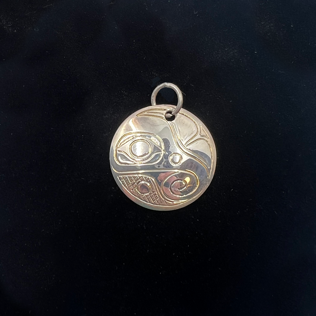 BUTTERFLY 1" ROUND PENDANT