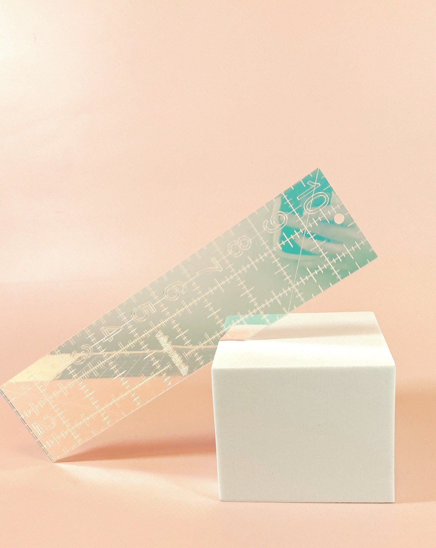 2.5 IN X 10 IN // IRIDESCENT QUILTING RULER