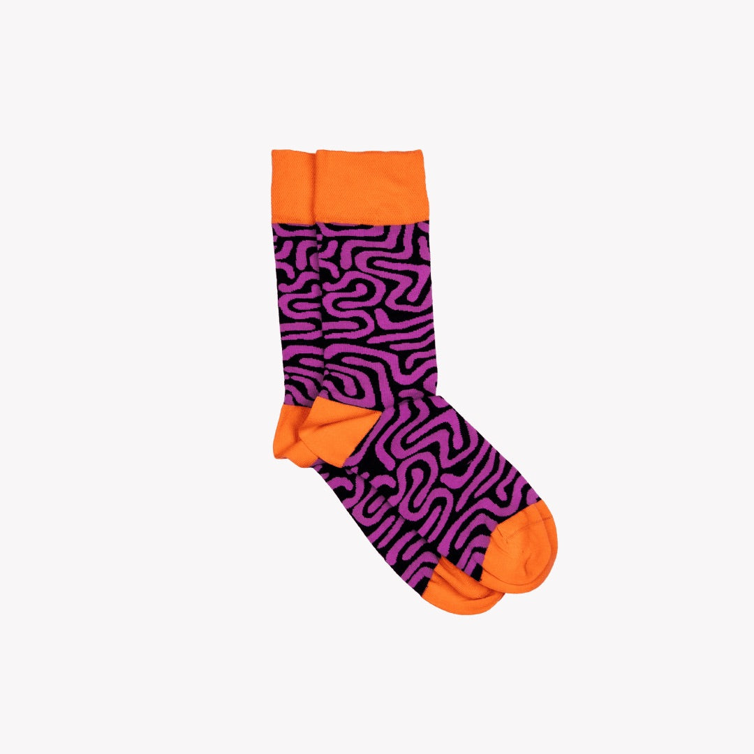 ROOTS PURPLE ADULT CREW SOCKS