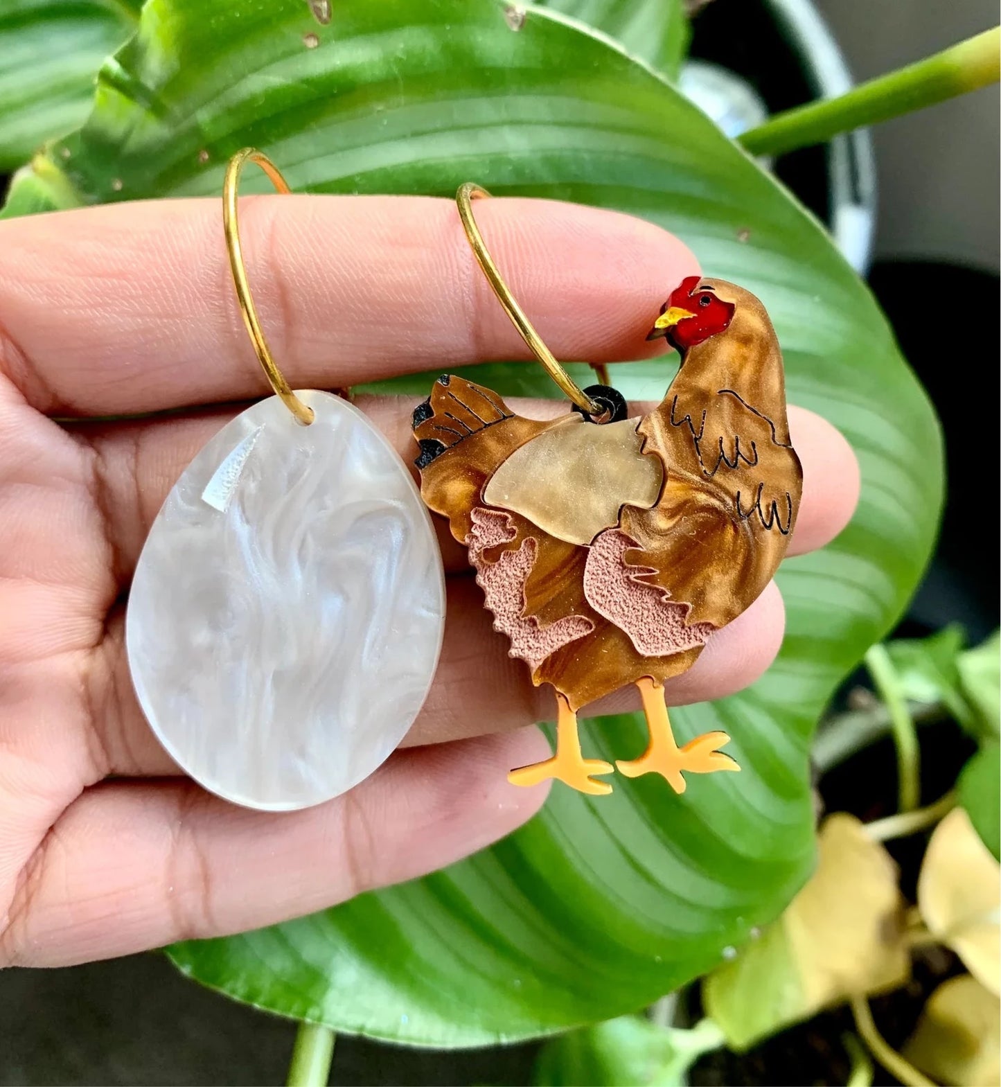 CHICKEN AND EGG EARRINGS