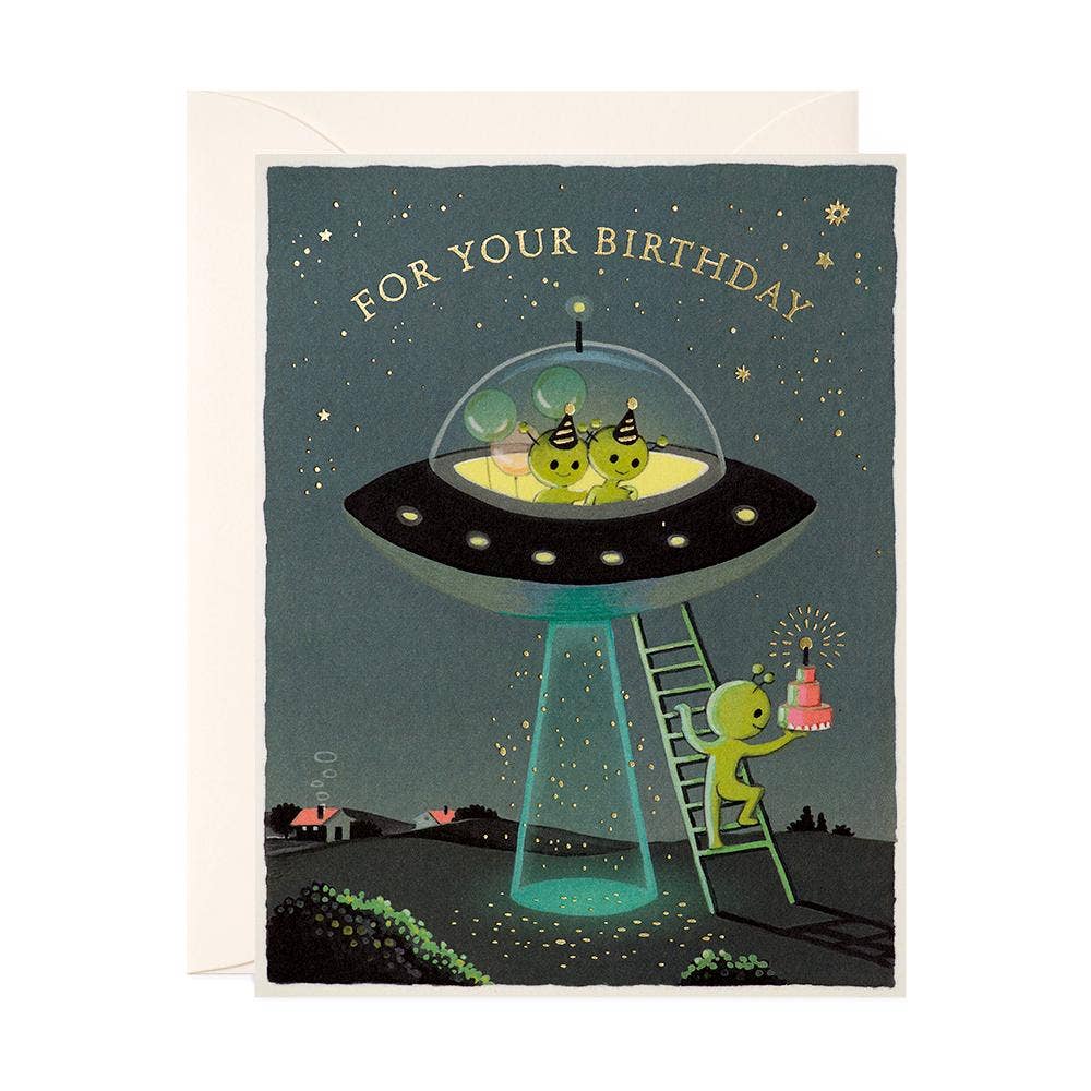ALIENS BIRTHDAY CARD