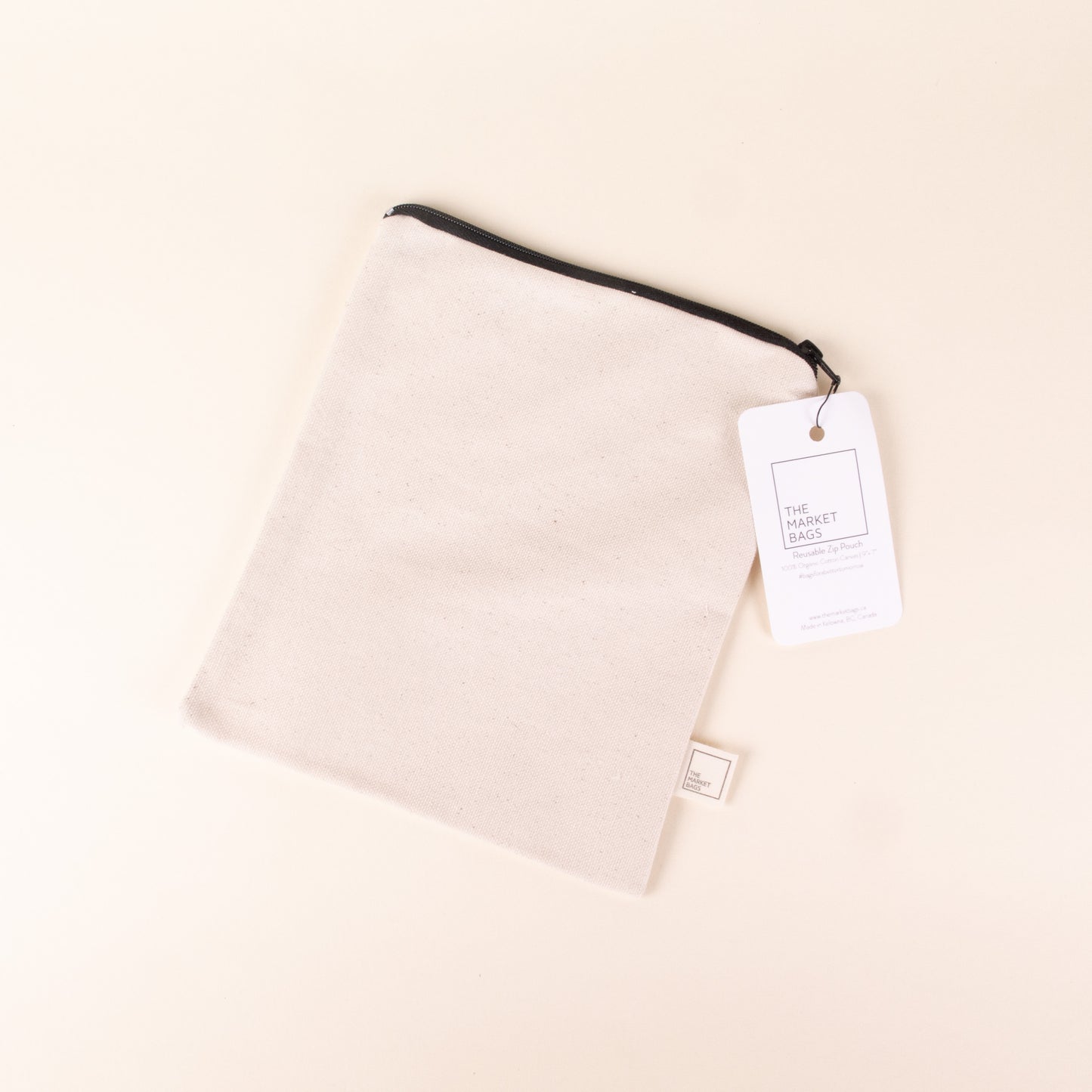 ORGANIC COTTON CANVAS ZIP POUCH