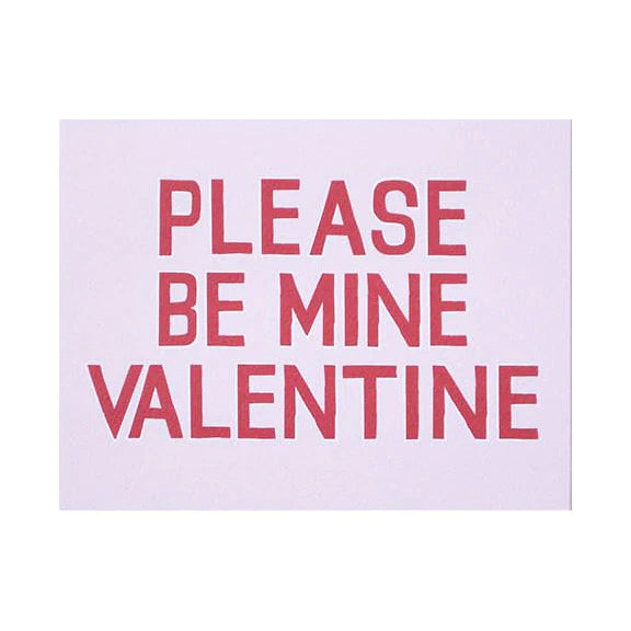 BE MY VALENTINE CARD