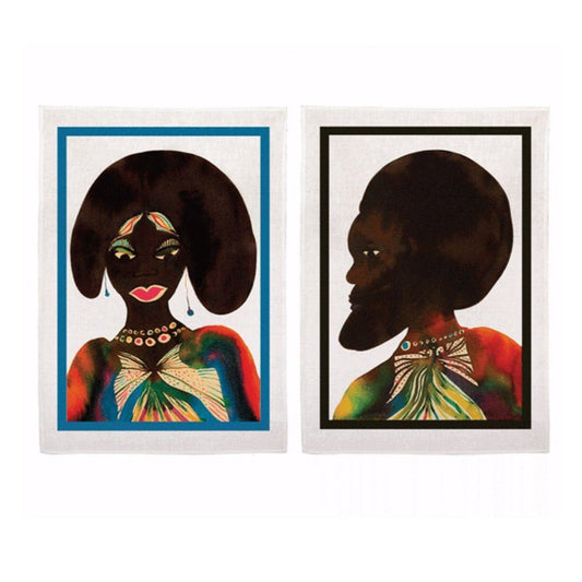 AFROMUSES COUPLE (MAN) TEA TOWEL // CHRIS OFILI