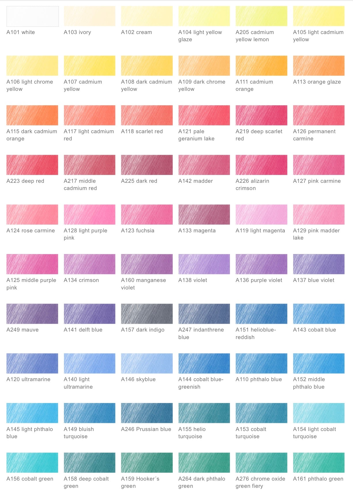 POLYCHROMOS INDIVIDUAL PENCIL CRAYONS - GREY TONES