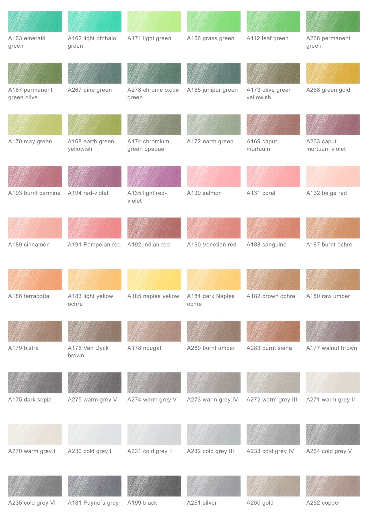 POLYCHROMOS INDIVIDUAL PENCIL CRAYONS - GREY TONES
