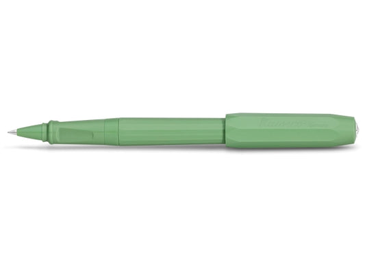 Green pen on a white background