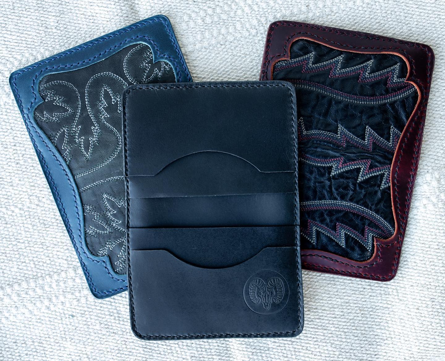 COWBOY BOOT BIFOLD WALLET // BLUE