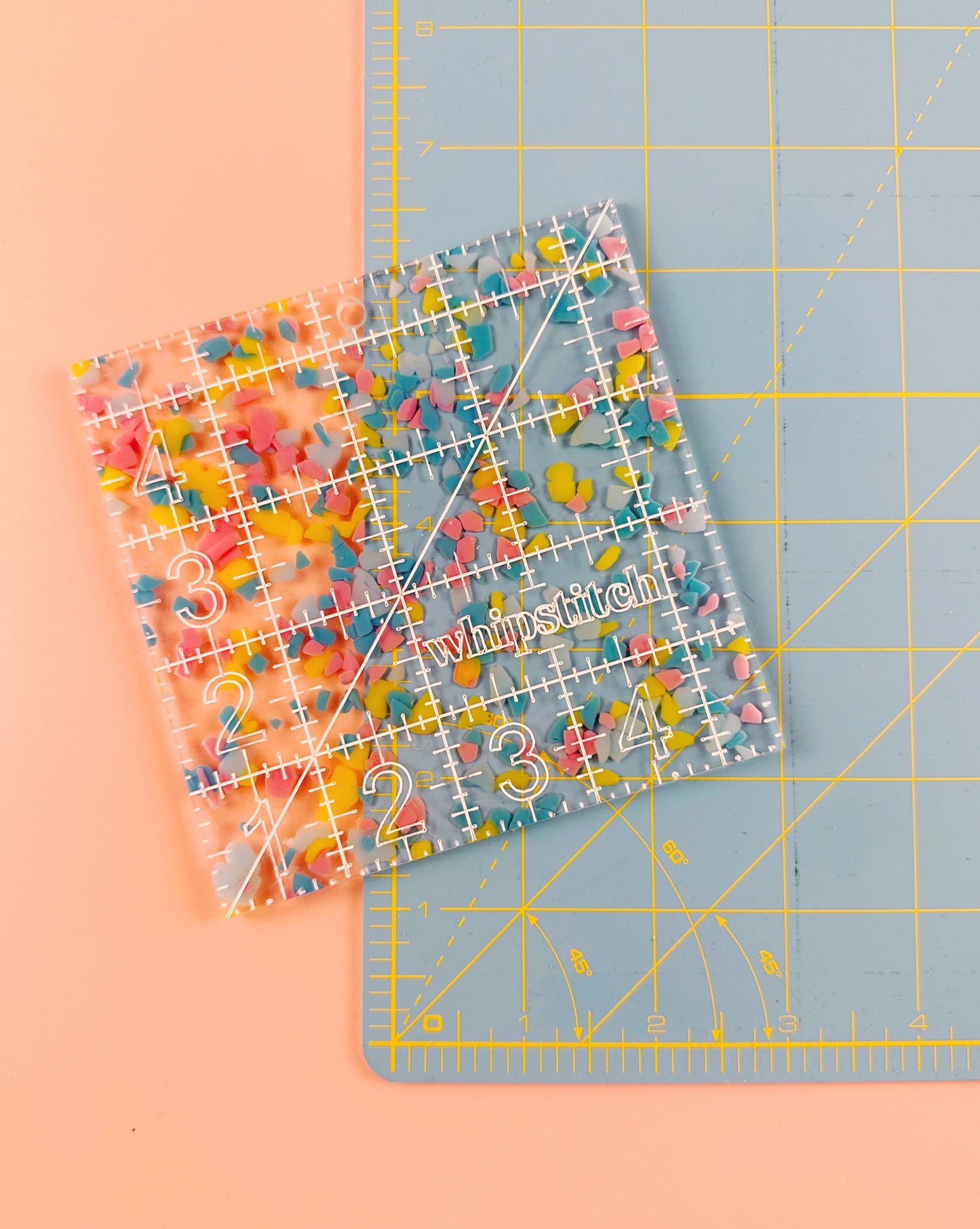 4.5 IN SQUARE CONFETTI QUILTING RULER