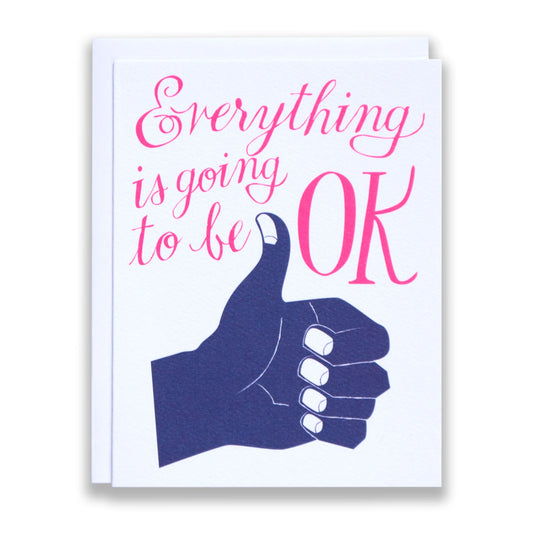EVERYTHING IS GOING TO BE OK // NOTE CARD