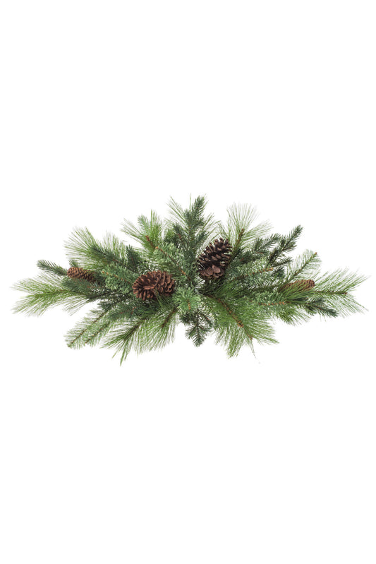 GREEN MIXED PINE SWAG WITH PINECONES