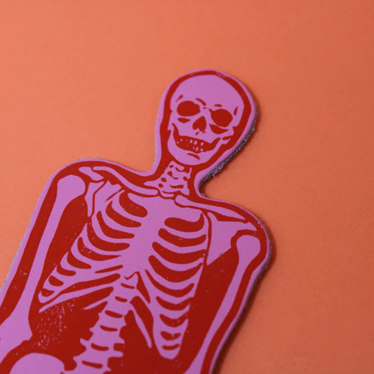 SKELETON BOOKMARK // HOT PINK