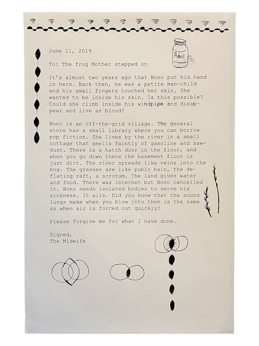 Fools Caps Letters // To: The frog Mother stepped on
