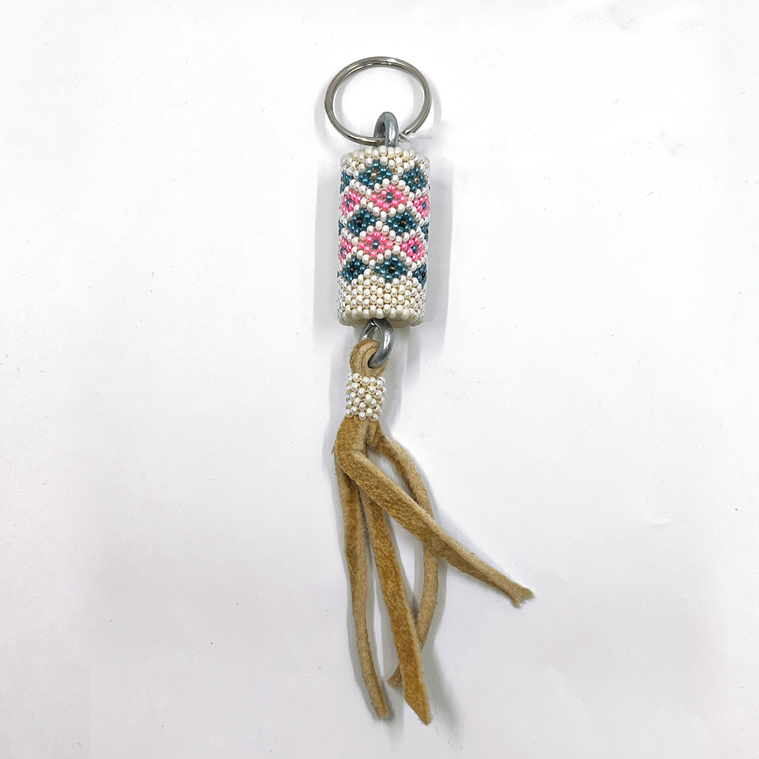 PINK BLUE AND WHITE KEY CHAIN