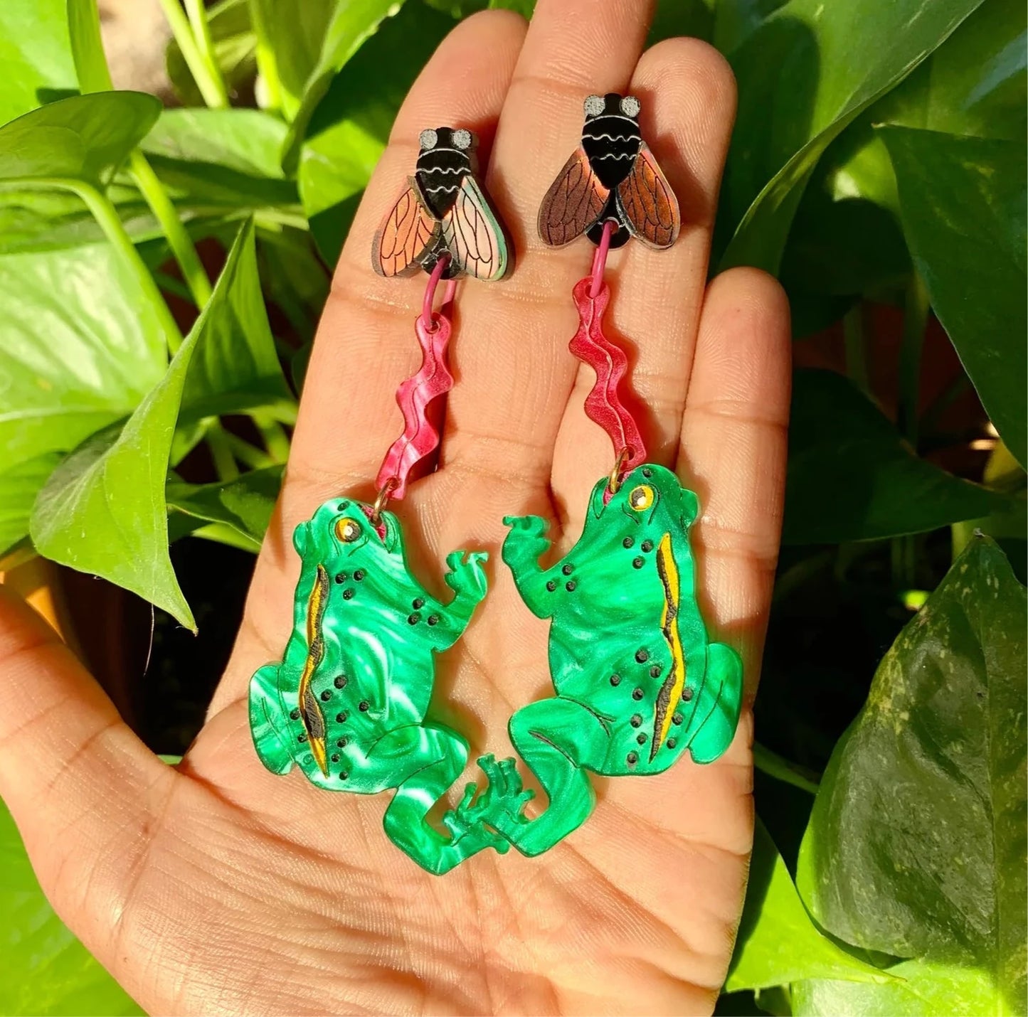 FROG AND FLY EARRINGS