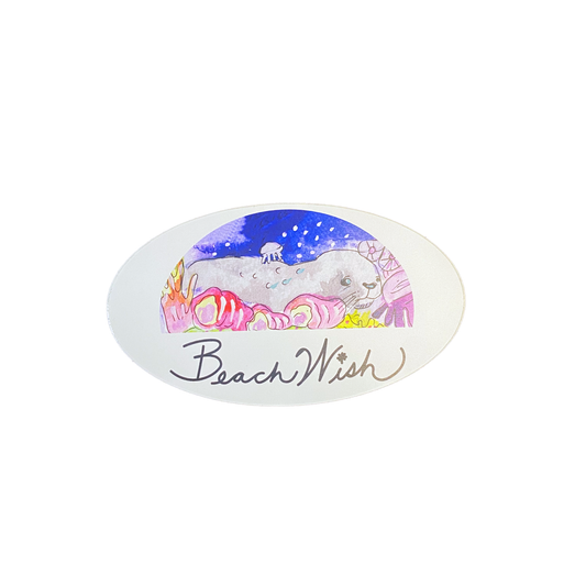 BEACH WISH STICKER // SEAL AND CORAL
