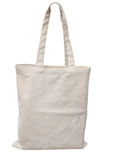 Beige tote bag on a white background