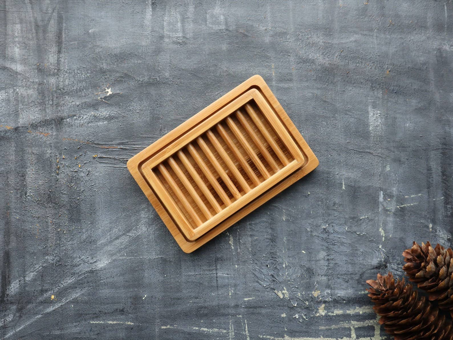 DUEL-LAYER BAMBOO SOAP DISH