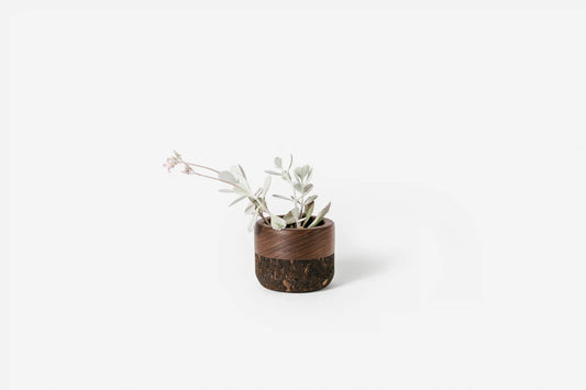 LARGE CORK BOWL WALNUT AND CHARCOAL