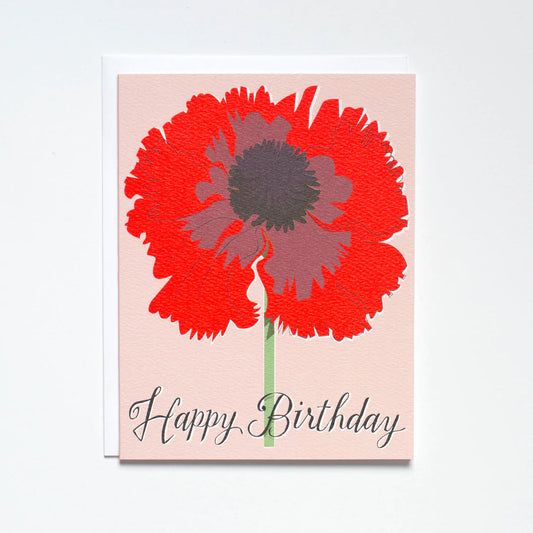 POPPY BIRTHDAY CARD