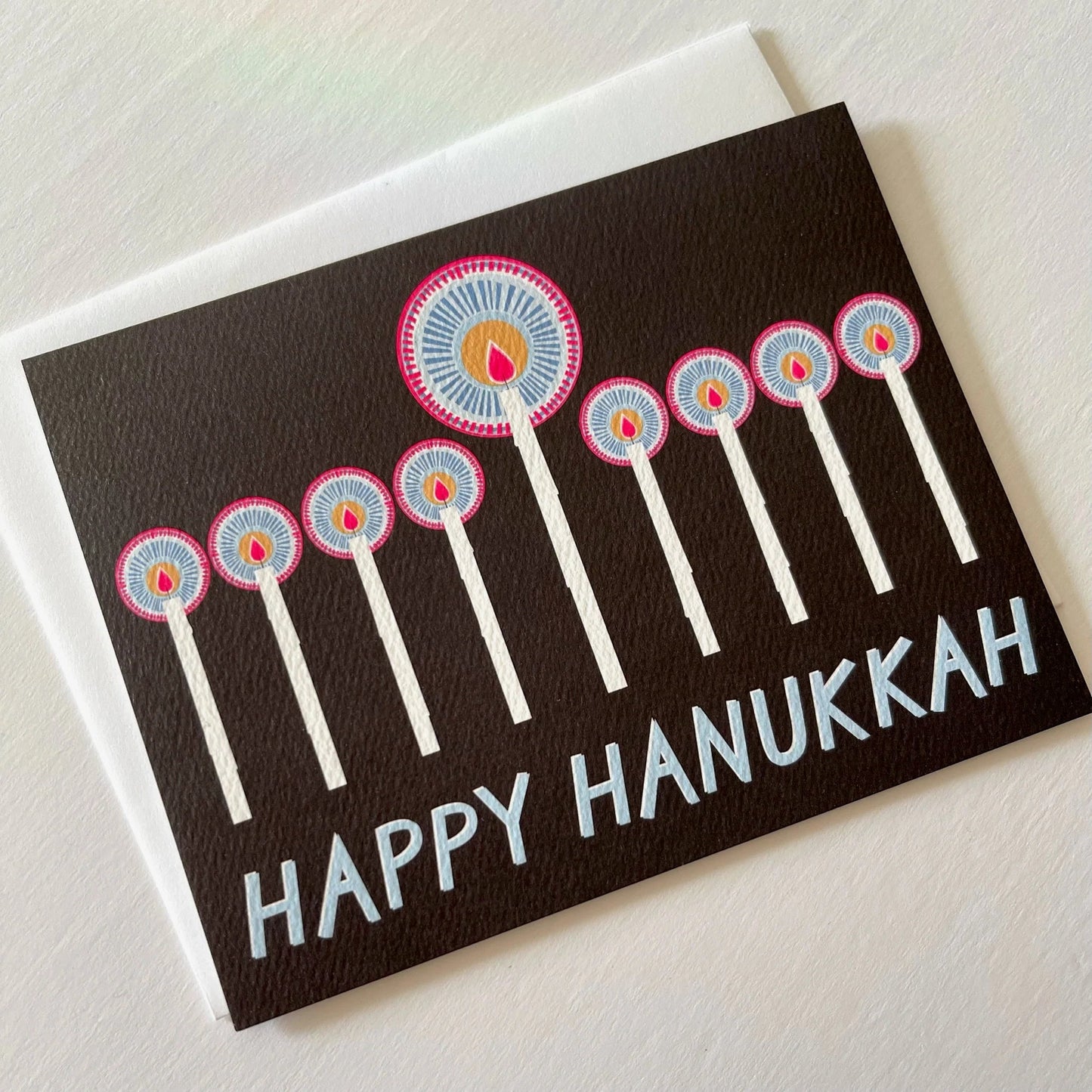 HAPPY HANUKKAH CANDLES CARD