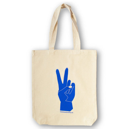 PEACE HAND TOTE BAG